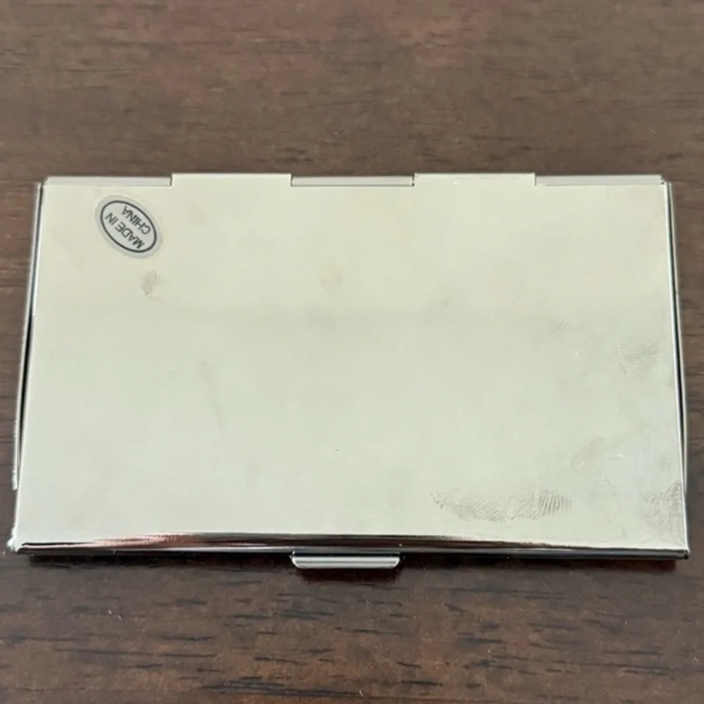NEW Mens Custom Engraved Silver Metal Card Case Wallet “MGM Pepsi’s #1 Man”